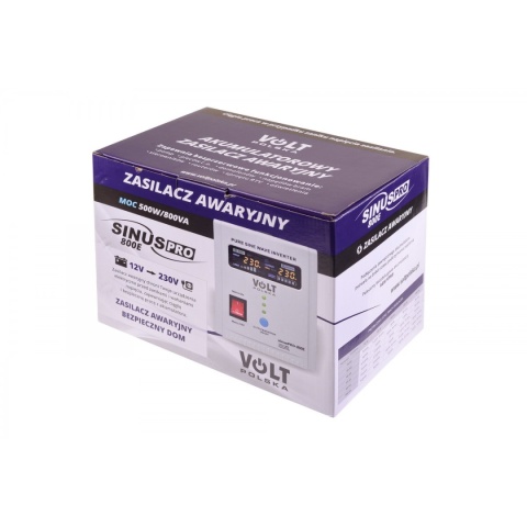 ZASILACZ AWARYJNY VOLT SINUS PRO 800 E 500W/800VA + AKUMULATOR AGM VPRO 12V 55Ah