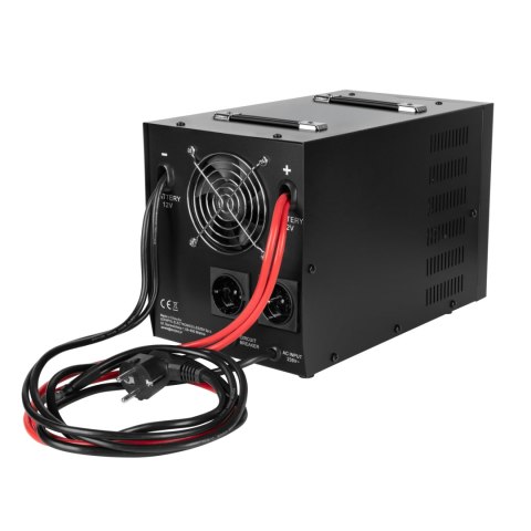 Zasilacz awaryjny Rebel POWER-2200-LFP4 - przetwornica z czystym przebiegiem sinusoidalnym i funkcją ładowania 12V 230V 2200VA/1