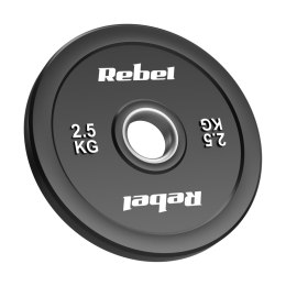 Obciążenie olimpijskie gumowane BUMPER zestaw 2x2.5kg, otwór 51 mm, REBEL ACTIVE