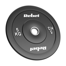 Obciążenie olimpijskie gumowane BUMPER zestaw 2x5kg, otwór 51 mm, REBEL ACTIVE