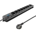 Qoltec Listwa antyprzepięciowa | 8 gniazd | 3m