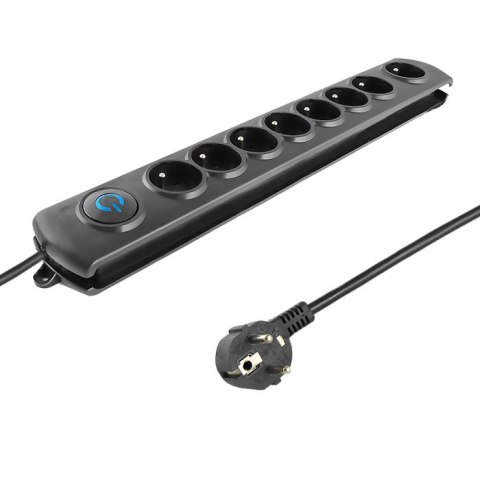 Qoltec Listwa antyprzepięciowa | 8 gniazd | 3m