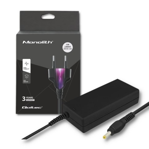Qoltec Zasilacz do Lenovo 45W | 20V | 2.25A | 4.0*1.7 | +kabel zasilający